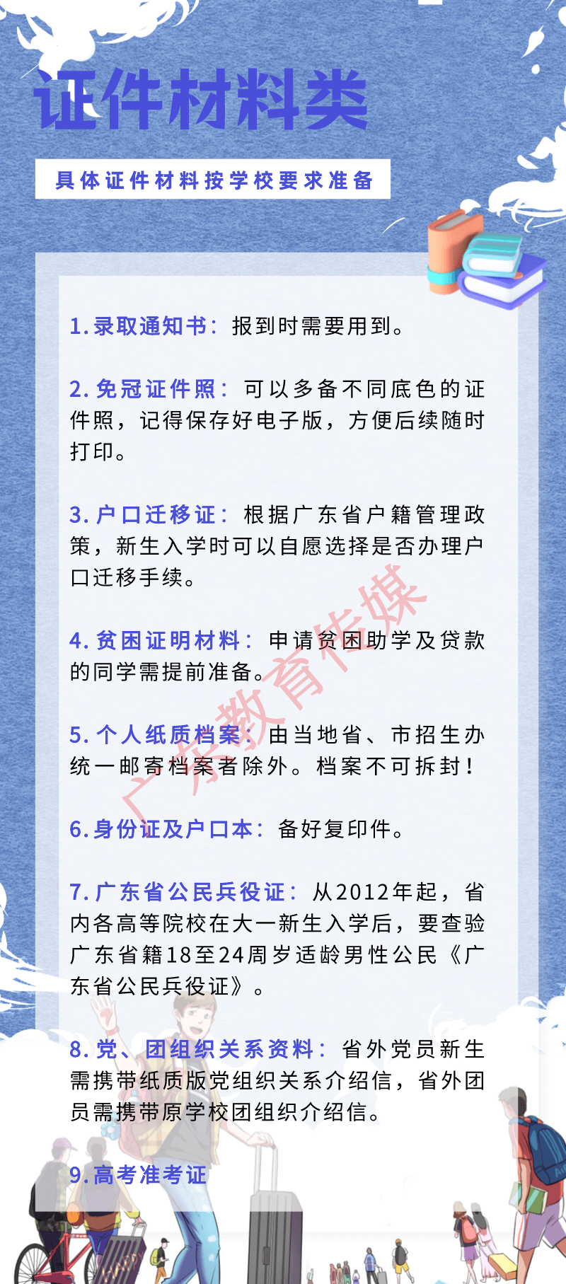 证件材料类物品清单